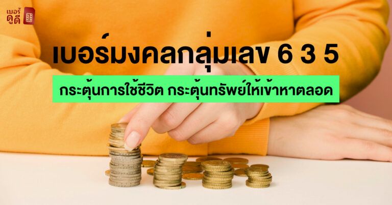 เบอร์มงคลกลุ่มเลข 635 กระตุ้นการใช้ชีวิต กระตุ้นทรัพย์ให้เข้าหาตลอด